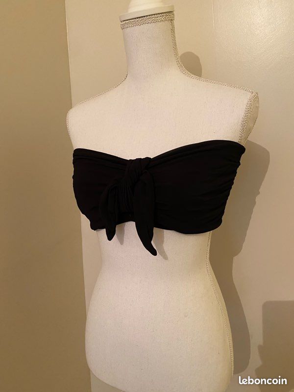 Top bandeau noir taille L Etam neuf (image 1)