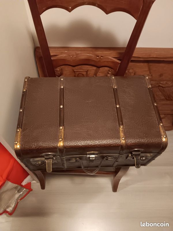 Petite malle bois et cuir (image 1)