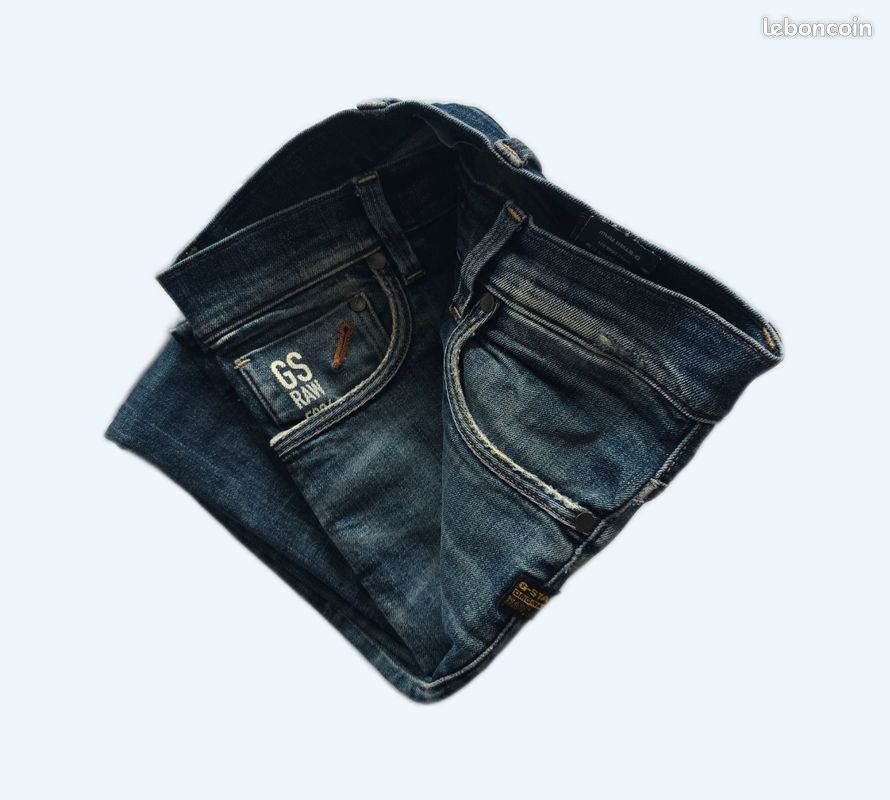 Jeans G-Star Droit (Straight) - Taille 40, Bleu Délavé - Occasion Très Bon état