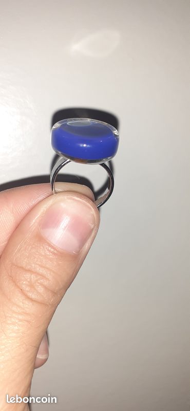 Bague bleue Pylones (image 1)