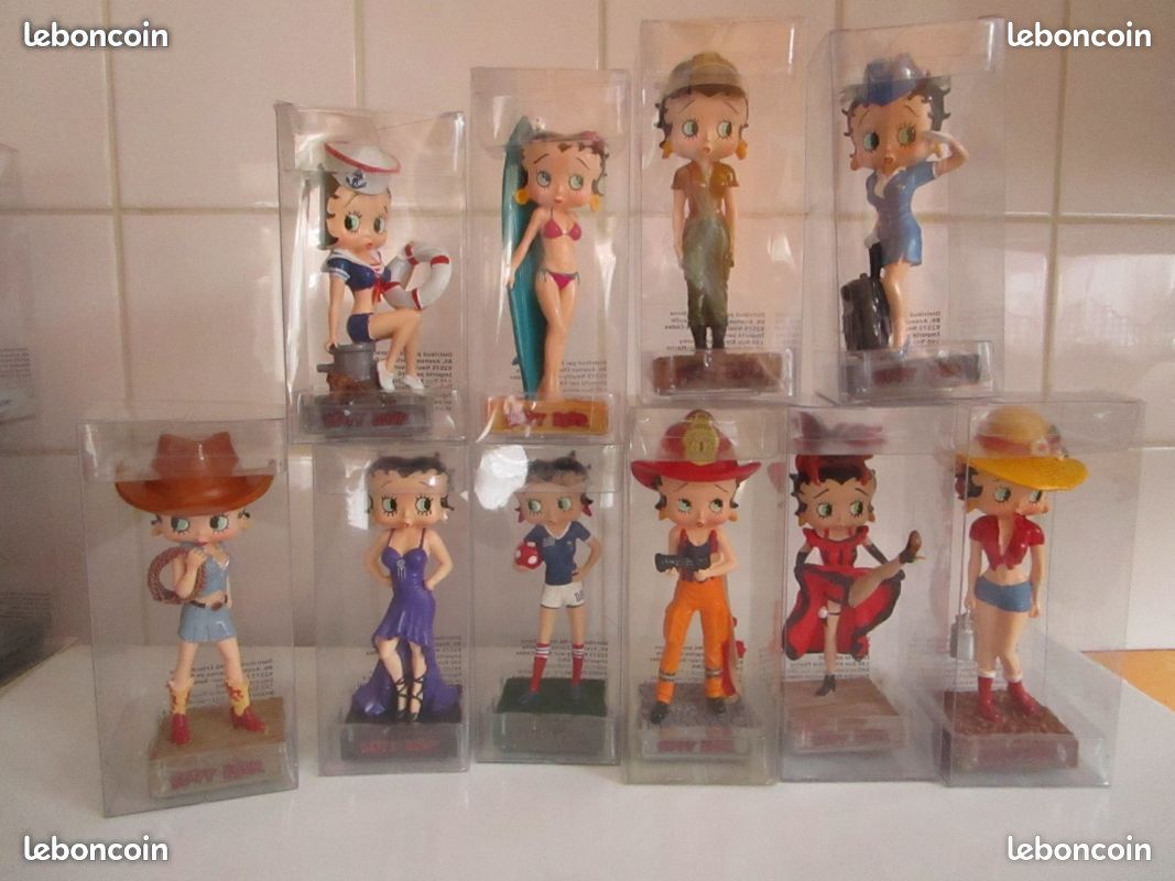 Lot De 6 Figurines Betty Boop - Occasion - Collection Pin-up