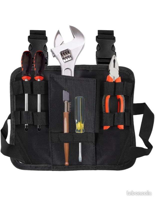 ELITE BAGS Sac De Jambe Toolbag Noir - Grand Volume Portable Sur Jambe Ou Ceinture Avec Sangles Réglables