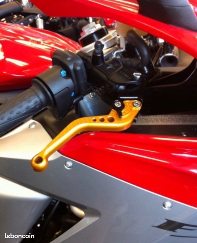 Leviers Frein + Embrayage Moto Taillé Masse Rouge pour MV Agusta