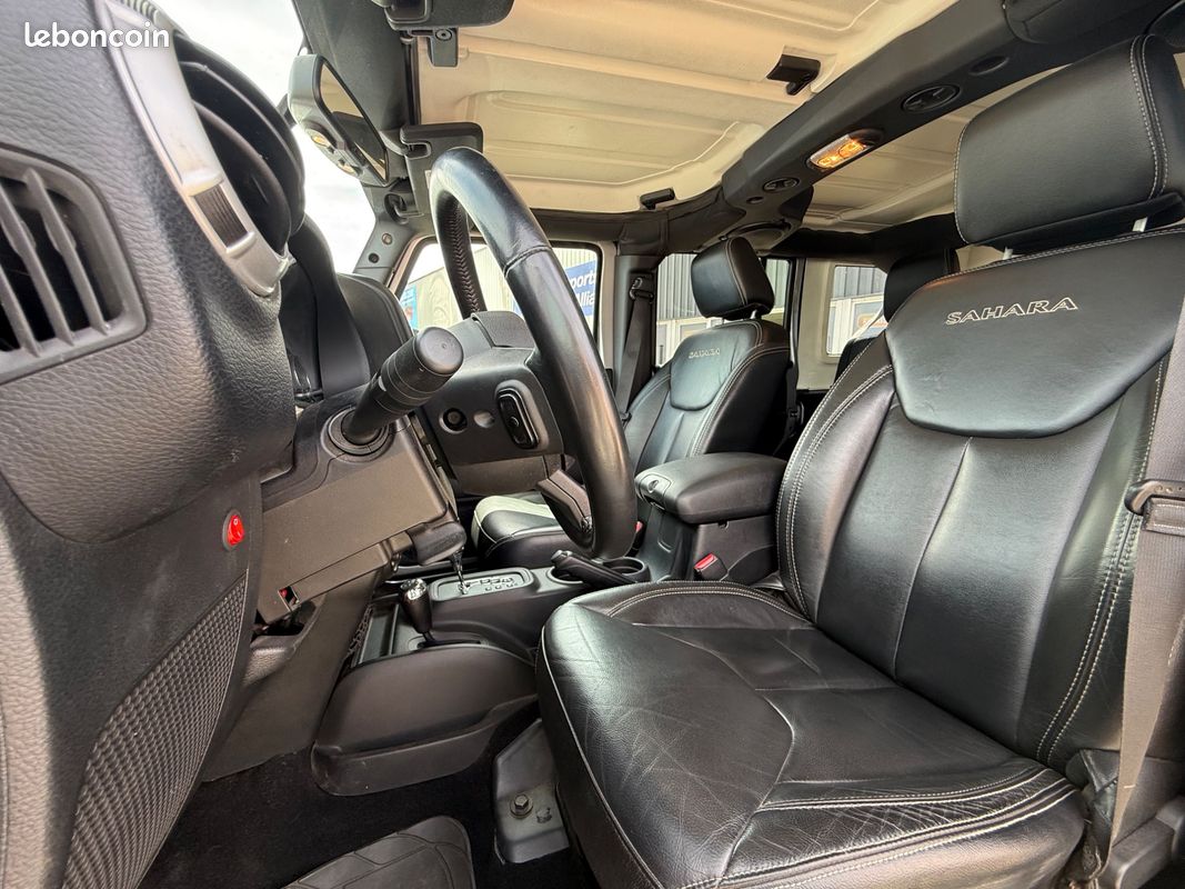 JEEP WRANGLER 3.6 285CH UNLIMITED SAHARA-MARCHE PIED ELEC-LIGNE A CLAPET-TREUIL-SIÈGES CHAUFFANTS AV- ATTELAGE-GPs (image 11)