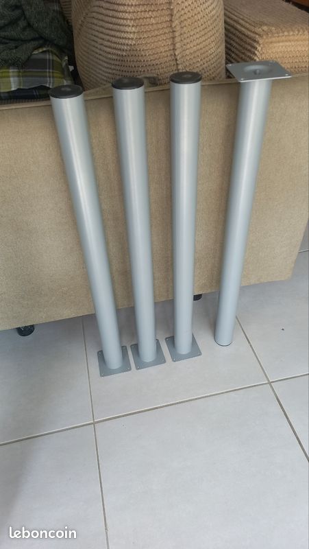 Pieds de table gris 71cm (4 pièces) (image 1)