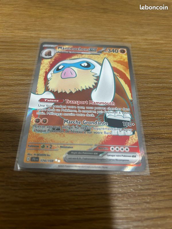 Mammochon Ex 079/159 – Coffret Myboost 10 Cartes Pokémon – Écarlate Et Violet 9 Aventures – Français