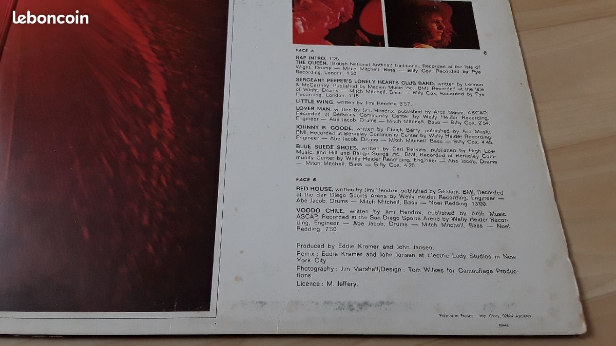 JIMI HENDRIX 33t (image 5)