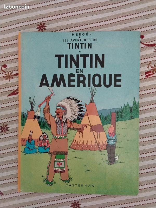 Bd tintin en amerique dos b 40 1973 tres bon etat (image 1)