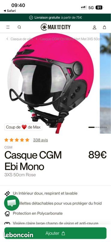 Casque de vélo CGM avec visière (image 7)