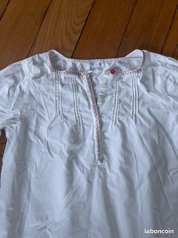 Chemise Blanche Jacadi Garçon 8 Ans Manches Longues - Occasion Très Bon état, Très Chic