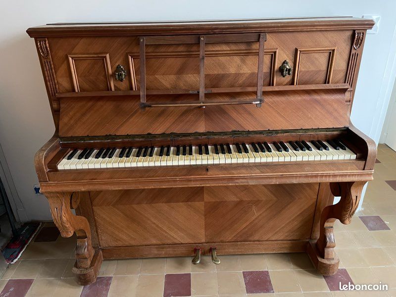 Piano Droit Ancien Bauer Strasbourg Alsace 1830 Bois Acajou à Strasbourg 20006742