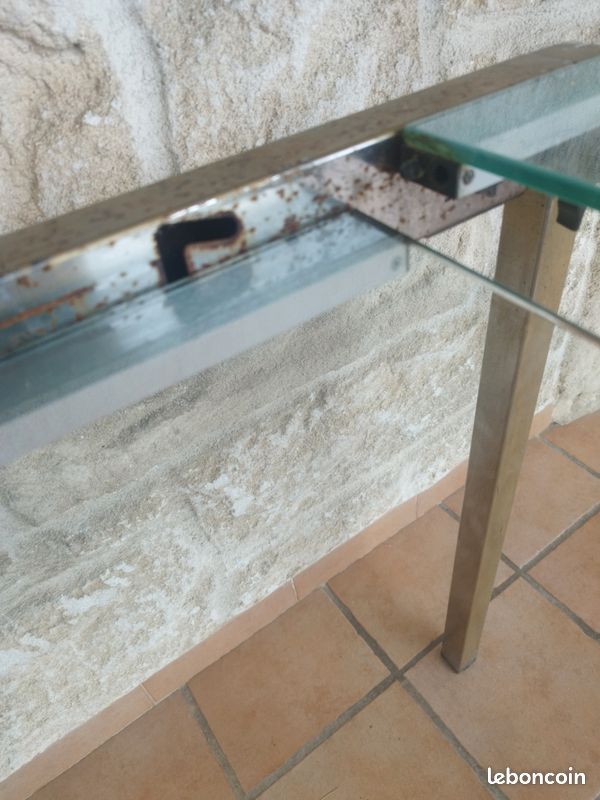 Petite Table Extensible plateau Verre et structure Métal (image 19)