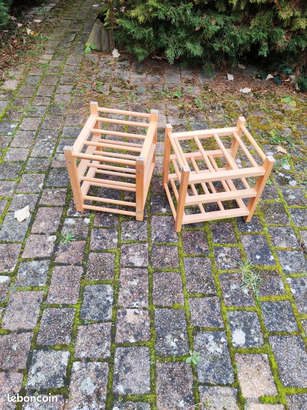 Range bouteilles Ikea HUTTEN en bois 9-bottle wine rack, solid