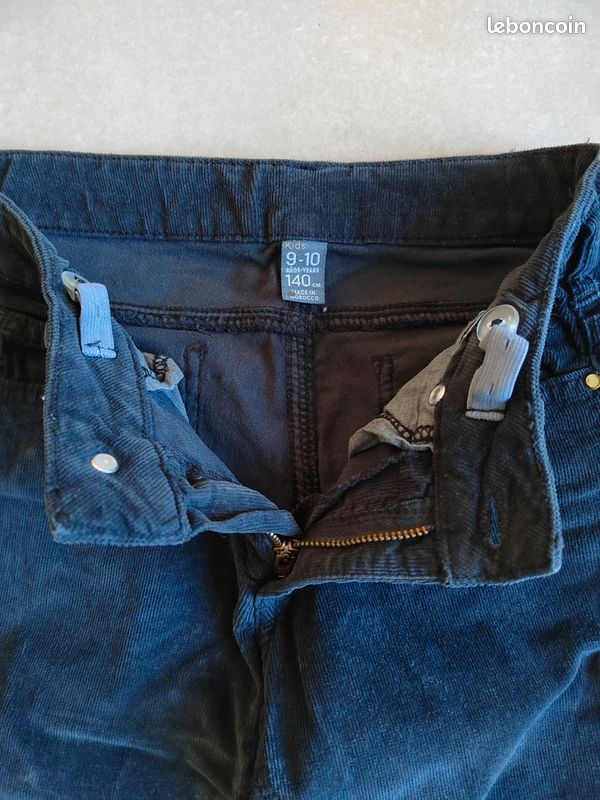 Pantalon velour fille 9/10 ans (image 2)