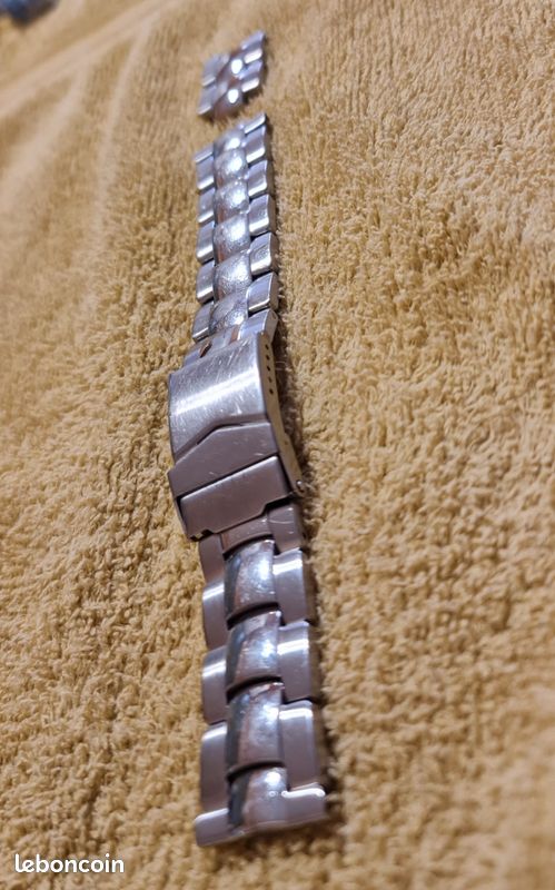 Bracelet de montre en acier inoxydable poli massif Bracelet de montre