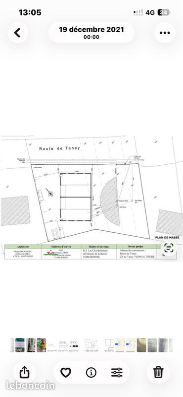 Terrain artisanal viabilisé – 1500 m² – La Tour (74250) · 290 000 €
