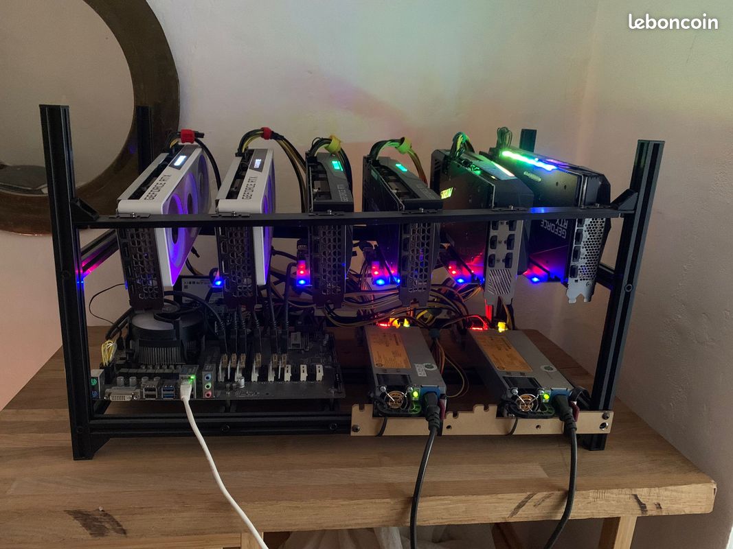 Rig de minage GPU - Idéal pour IA / Deep Learning / Gaming - Accessoires  informatique