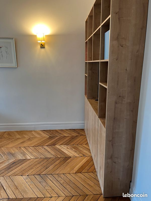 Bibliothèque TV en chêne rustique H250 cm x L195 cm (image 6)
