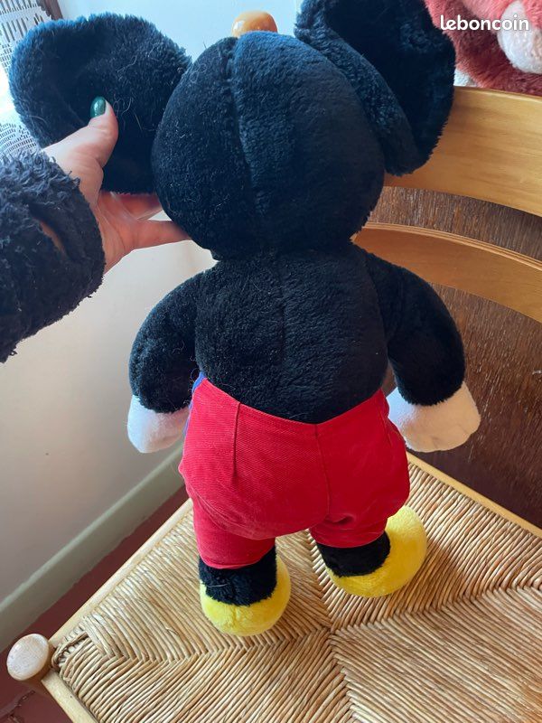 Ancienne Peluche Mickey Mouse Vintage - Dans Son Jus
