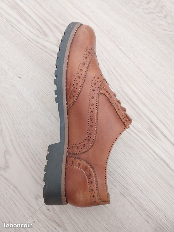 Derbies en cuir camel (image 8)