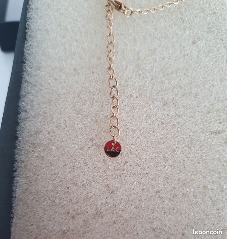 Parure Neuve collier pendentif et boucles d'oreilles Acier et Malachite (image 12)
