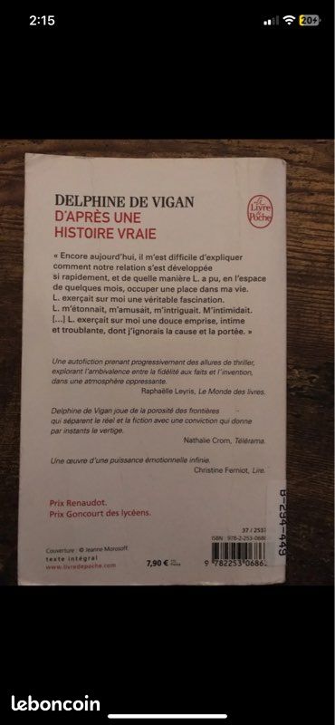 D’après une histoire vraie - Delphine de Vigan (image 3)