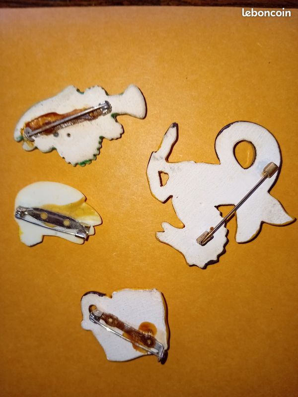 Lot de 4 petites broches en céramique (image 2)