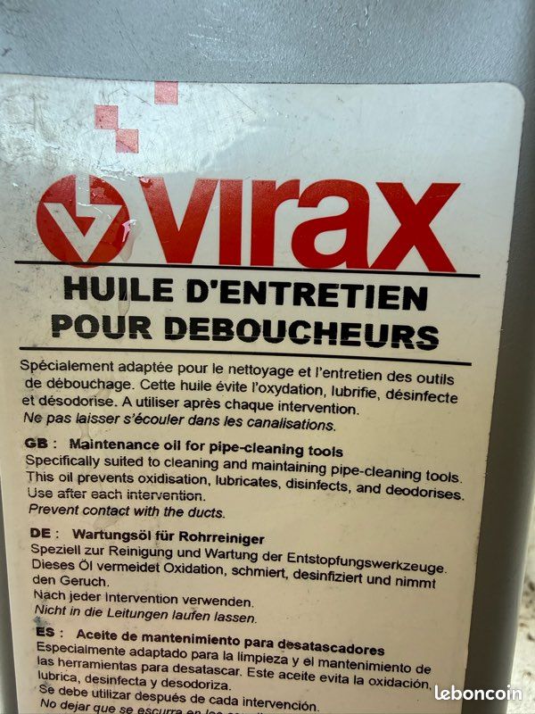 Huile pour déboucheur 1L virax (image 2)