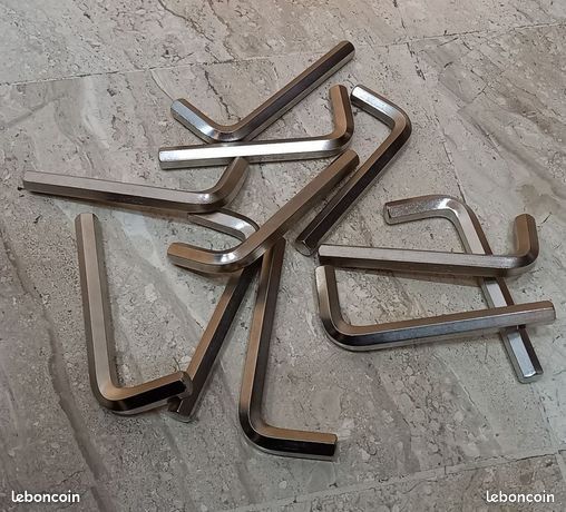 NEUVE : Stock de 14 Clés Allen 12mm Chrome Vanadium pour les vis BTR à 6 pans creux (image 2)