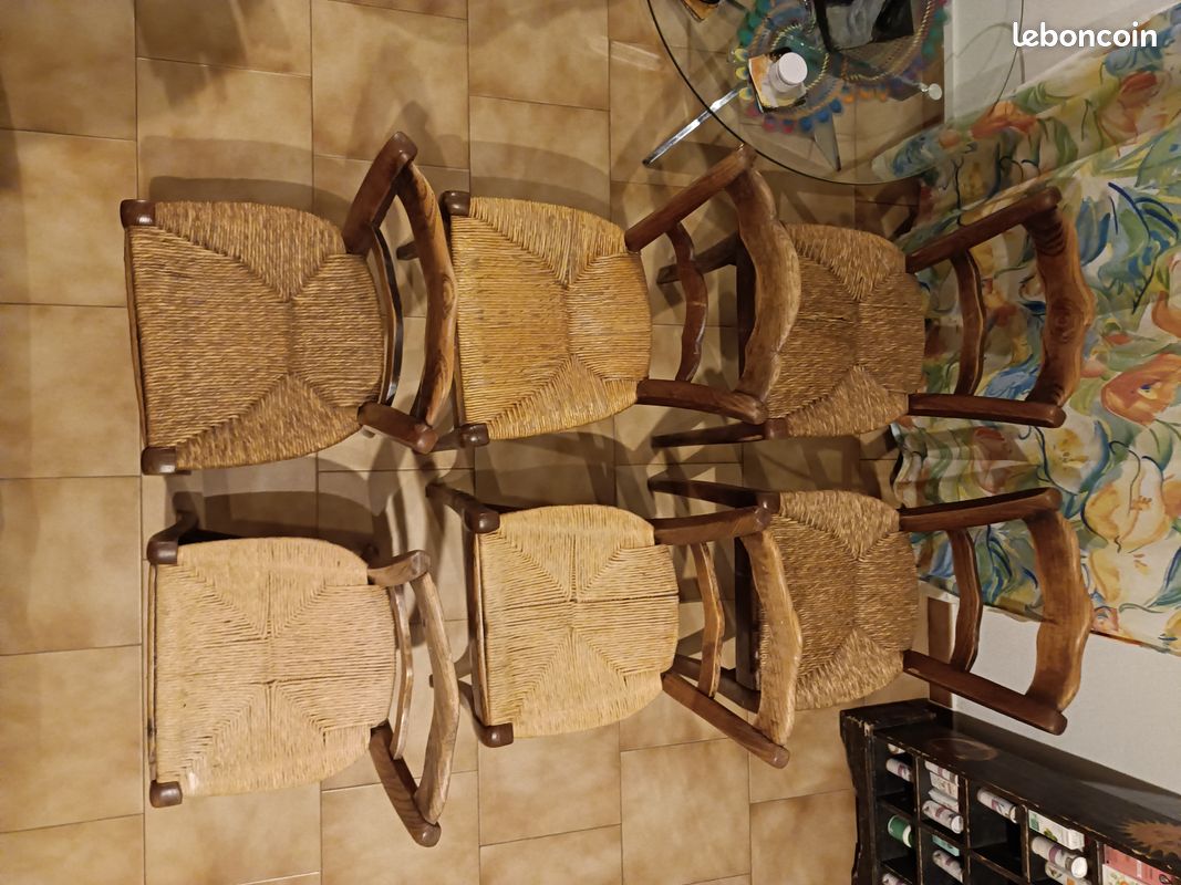 Lot 8 chaises cannées (image 1)