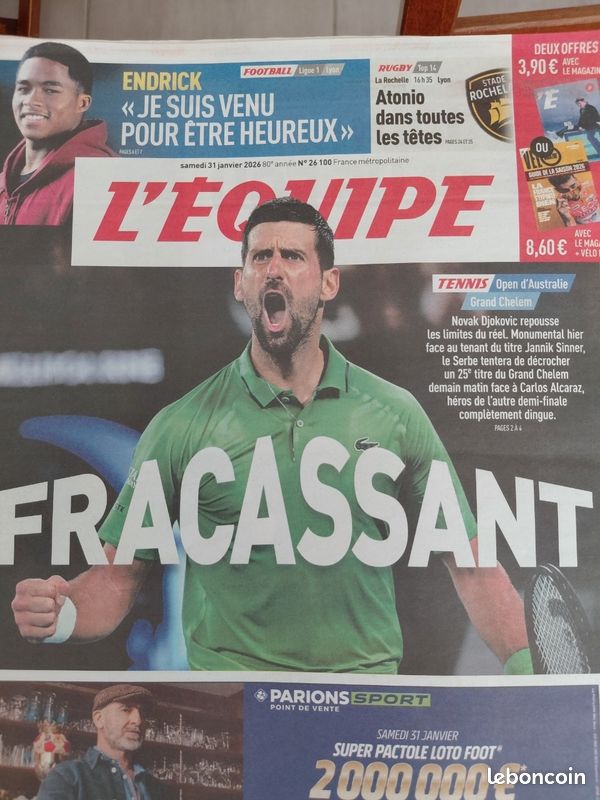 Journaux l'équipe tennis alcaraz djokovic fils nadal (image 9)