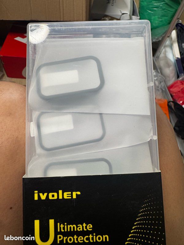 Lot de 3 coques Apple Watch avec verre trempé intégré – Ivoler – Neuf (image 2)
