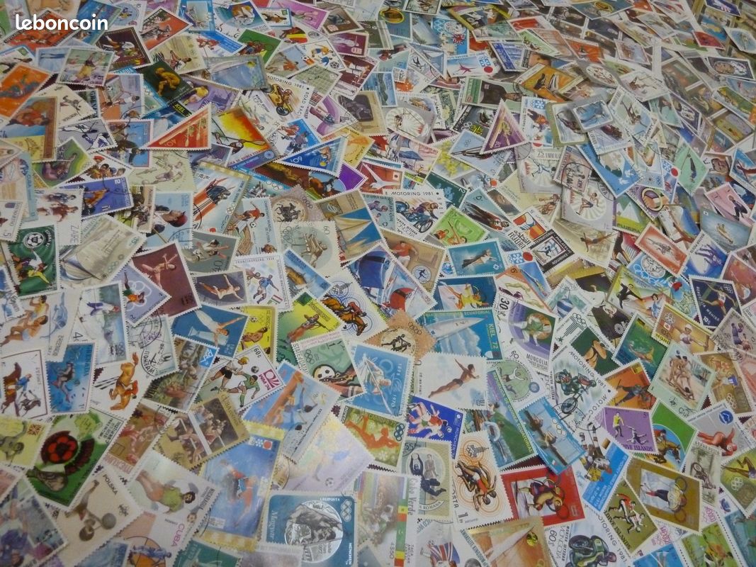 (ATO) SPORT. GROSSE COLLECTION de plus de 2000 TIMBRES TOUS DIFFÉRENTS, en provenance de nombreux pays (image 4)