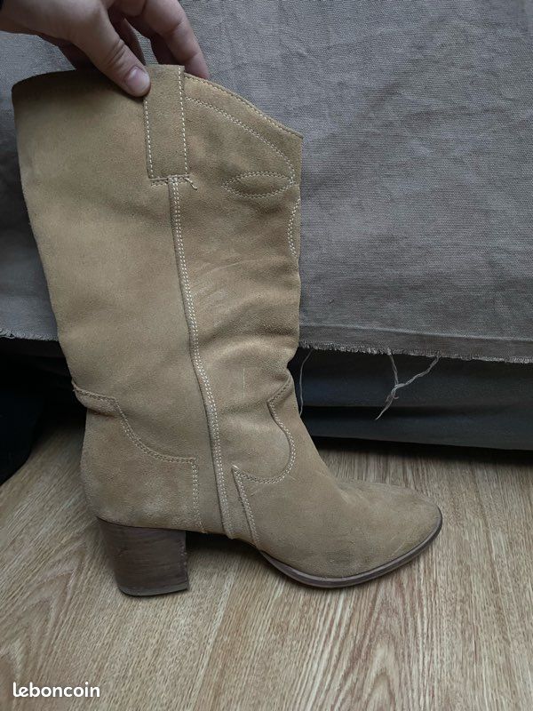 Bottes en cuir suédé promod (image 3)