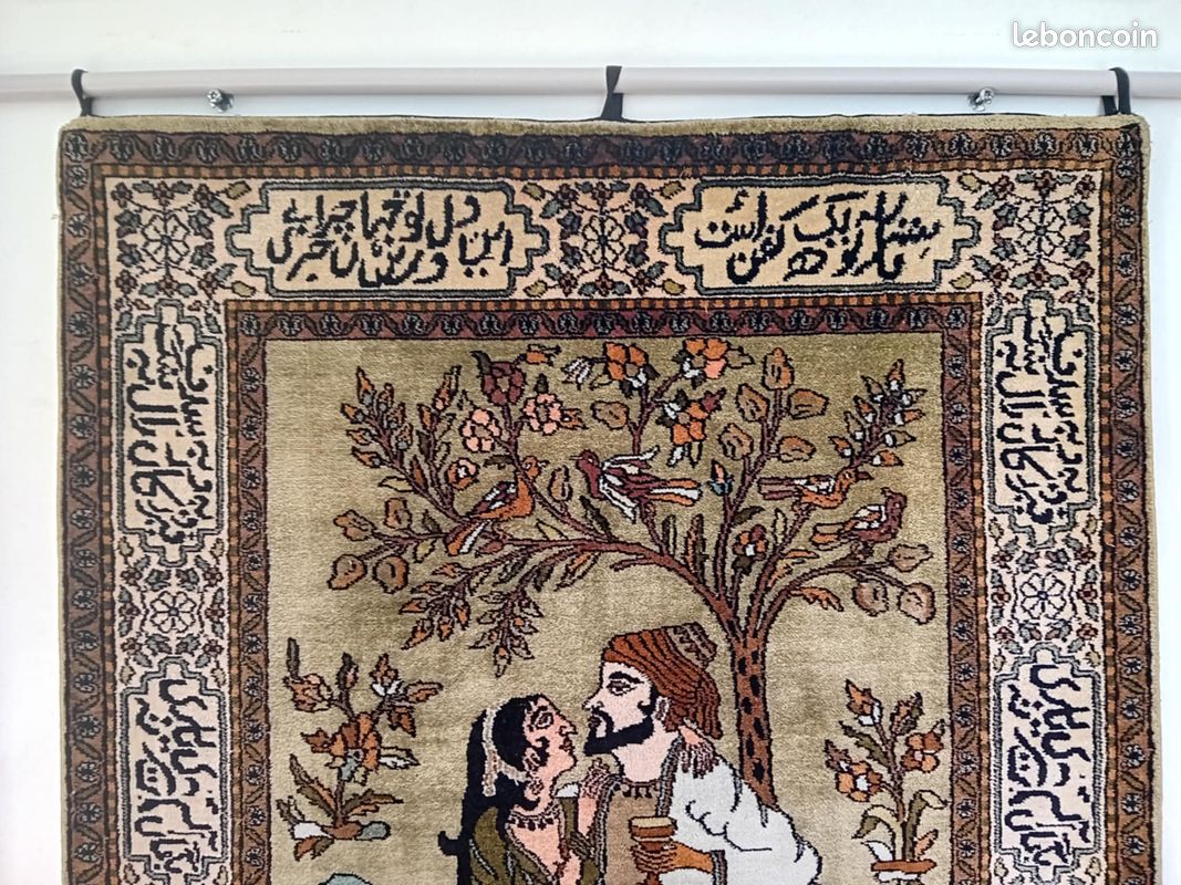Tapis Tabriz soie fait main (image 2)