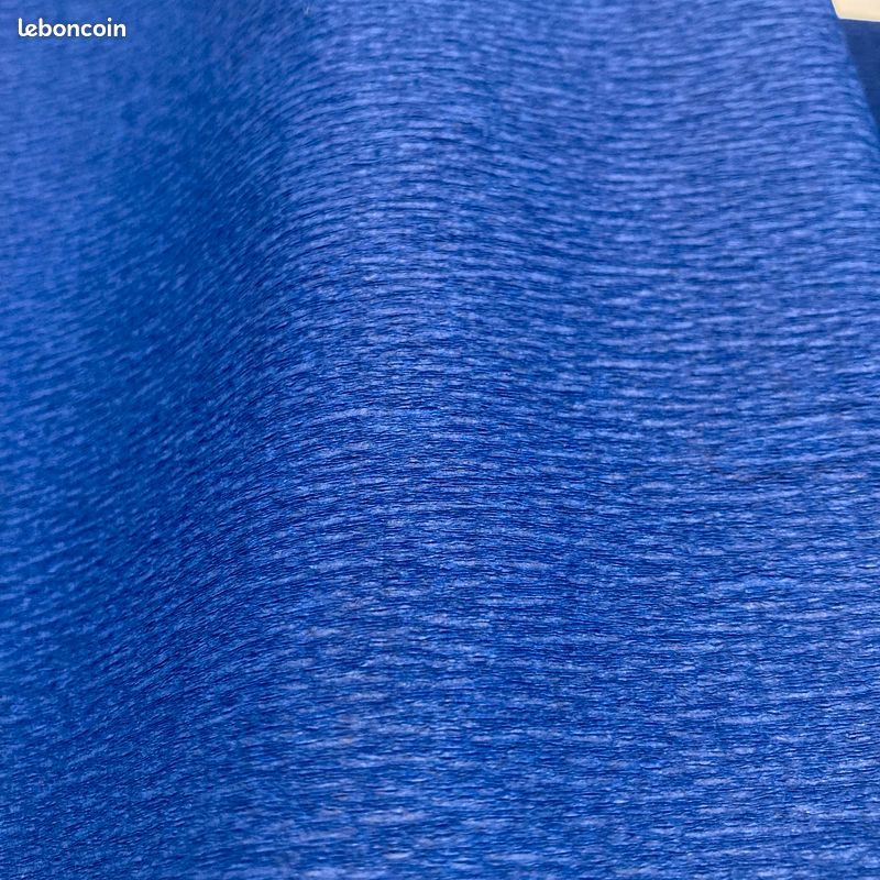 9 feuilles de papier crépon, bleu outremer, 50 x 20 cm chacune, activités et loisirs manuels pour enfants et adultes (image 4)