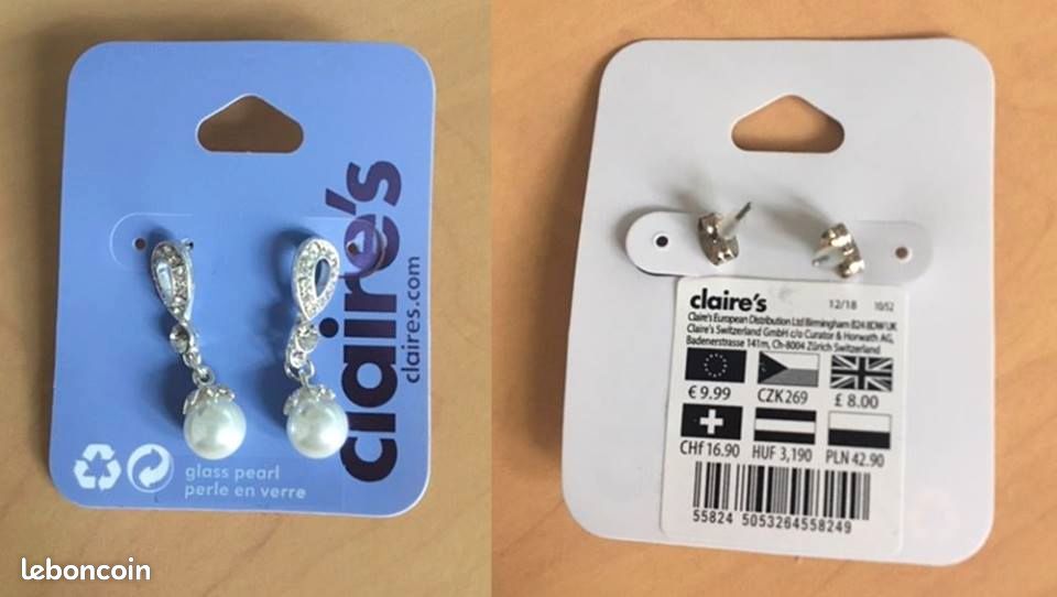 Boucles d'oreilles neuves / idéal bijoux de mariée (image 2)