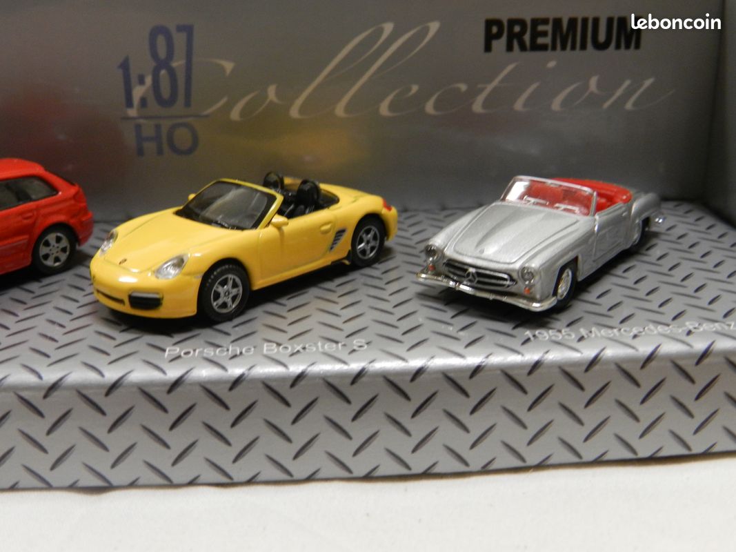 Coffret 4 Voitures Miniatures WELLY HO - Échelle 1/87 - Mercedes, BMW, Porsche, Mini Cooper - Occasion Neuf Jamais Ouvert
