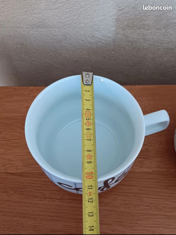 Lot 2 tasses mug "Café" - Porcelaine Bareuther Bavaria. Neuf (image 2)