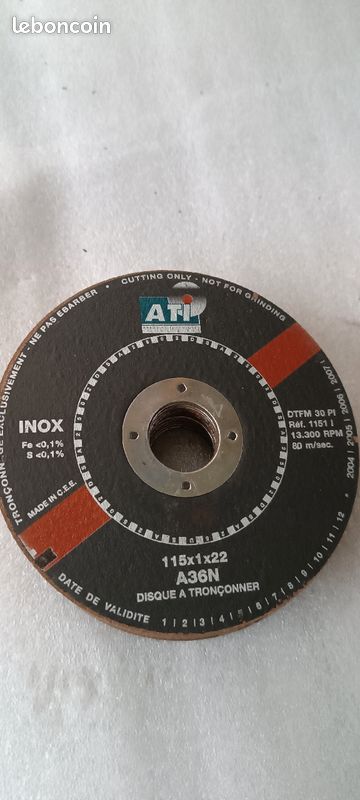 Disques a tronçonner 115x1x22 115mm inox (image 2)