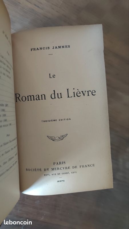 Livre ancien “Le roman du lièvre” de 1907 (image 4)