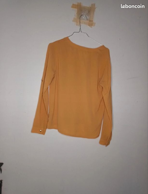 Haut manche longue femme jaune. 36 (image 1)