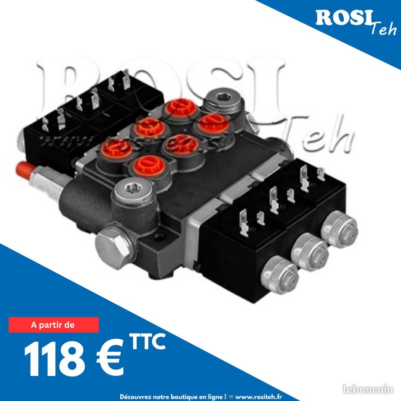 Distributeur hydraulique électrique 12V/24V 50-80 L/min (Livraison) (image 1)