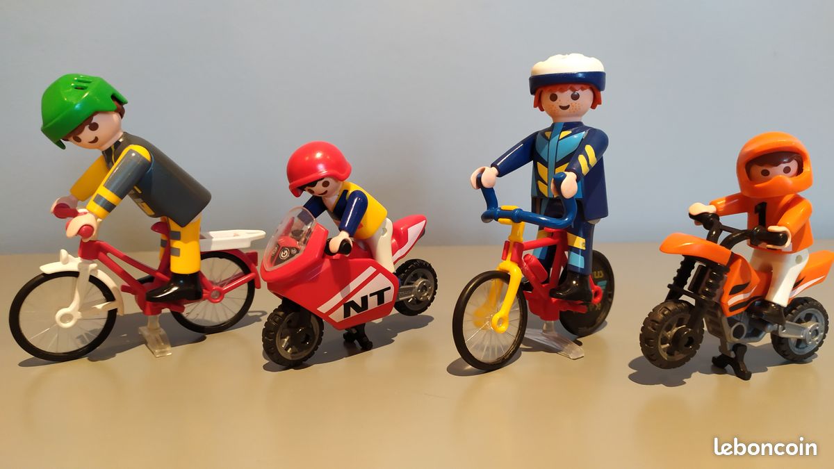 Playmobil Personnages Moto Vélo Jeux Jouets