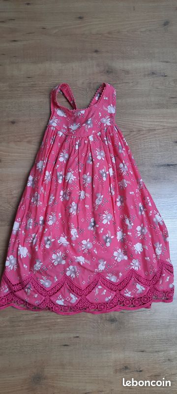 Lot De 2 Robes à Bretelles Fille – 1 Imprimée + 1 Unie, Volant Fantaisie, Jersey Coton, Été Léger & Mignon