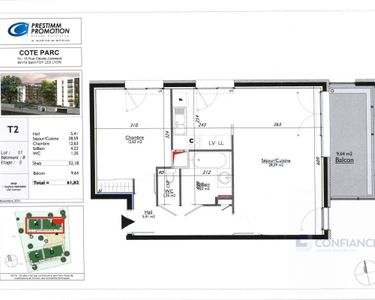 Appartement 255 000 € - 52 m²