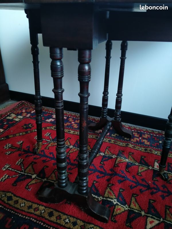 Petite table gateleg en acajou massif Angleterre (image 7)