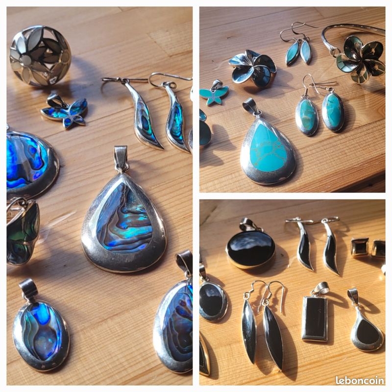 Grand Lot De Bijoux En Argent 925 Et Autres Métaux - Occasion - Origine France