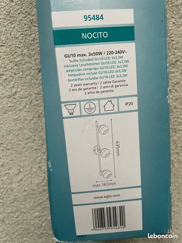 Eglo-Plafonnier LED noir-or Nocito-Réf-3031815 (image 7)