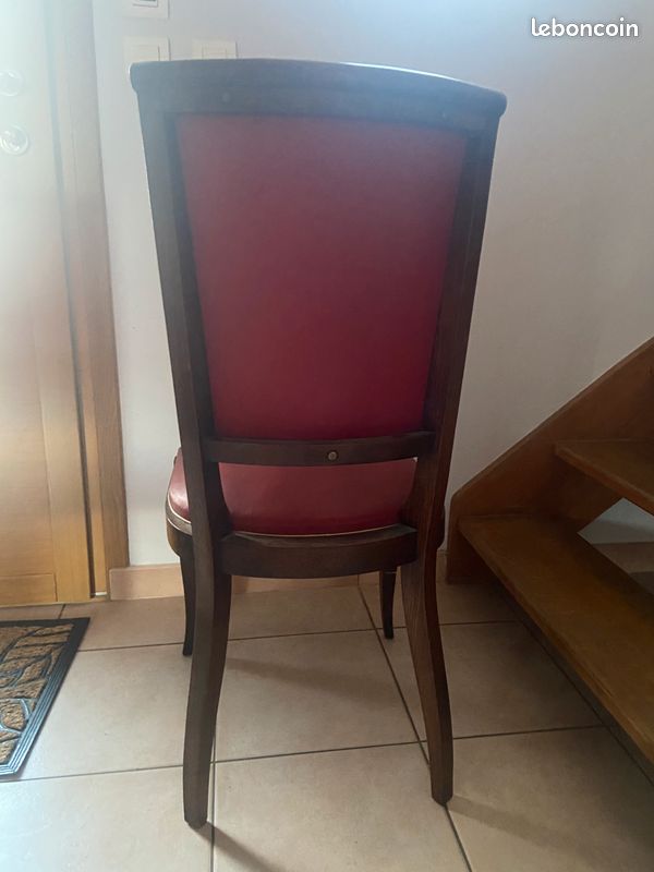 Chaises vintage rouge (image 3)